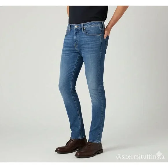 Men Levis Premium 511 Slim Fit Jeans Dark Indigo Wash Durable Denim 28 x 32 - Picture 1 of 14